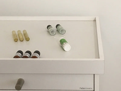 Homöopathie Flaschen umfüllen Aufsatzrahmen